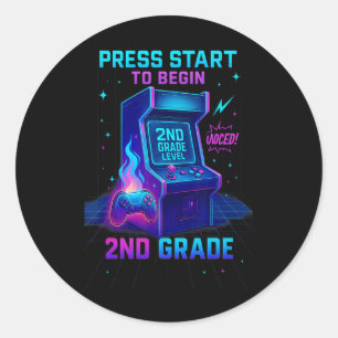 Adesivo Pressione Iniciar 2ª Série Gamer Crianças Nível Au