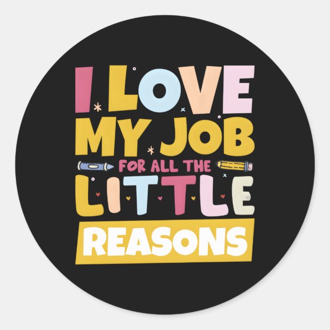 Adesivo Prestador de cuidados de dia do professor (Frente)