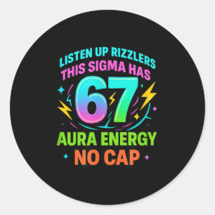 Adesivo Prestem Atenção Rizzlers Este Sigma Tem 67 Energia