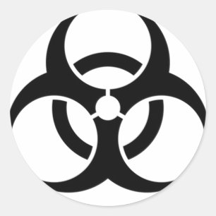 Adesivo preto bioperigoso