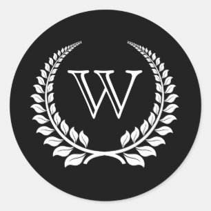 Adesivo Preto/branco do louro do monograma