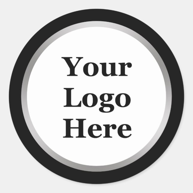 Adesivo Preto, branco e esmaecido prenda seu logotipo aqui (Frente)