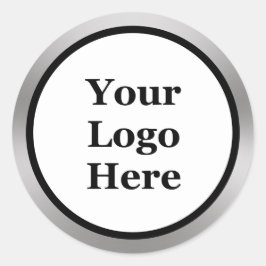 Adesivo Preto, branco e prenda seu logotipo aqui Modelo