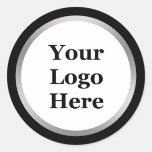 Adesivo Preto, branco e preto Silver seu logotipo aqui