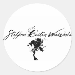 Adesivo Preto & branco feitos sob encomenda do logotipo