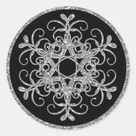 Adesivo Preto, brilhante, Vestido de Casamento com Flocos