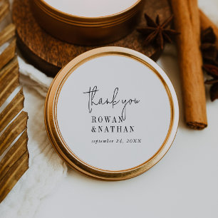 Adesivo Preto-chico moderno e branco obrigado palitos