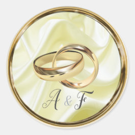 Adesivo Preto com Dourado na Seda de Champanhe