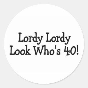 Adesivo Preto de Whos 40 do olhar de Lordy Lordy