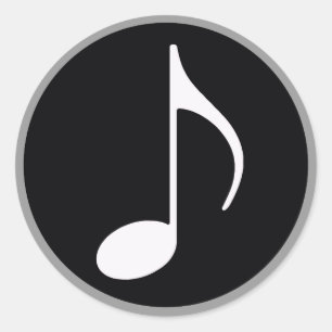 Adesivo preto do ~ da nota musical