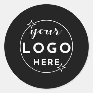 Adesivo preto do logotipo personalizado minimalist