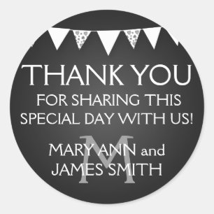 Adesivo Preto do monograma da estamenha do amor do Tag do