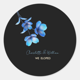 Adesivo Preto e Azul Floral Moody Nós Fugimos