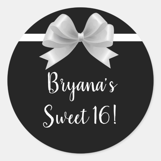 Adesivo Preto e Branco Arco Clássico Elegante Favorito do  (Frente)