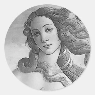 Adesivo Preto e branco - Birh de Venus, deusa