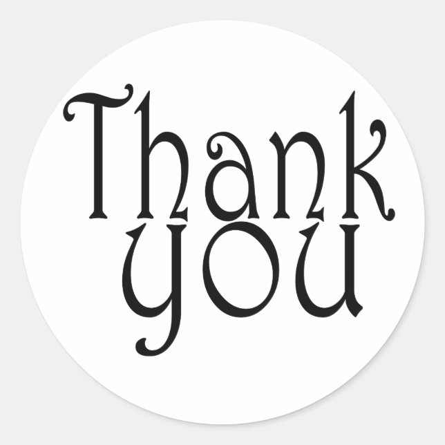 Adesivo Preto E Branco Bonitos Obrigado Selos (Frente)