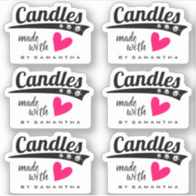 Preto e Branco feito com velas de coração cor-de-r