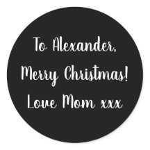 Preto e branco Feliz Natal da mamãe