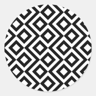 Adesivo Preto e Branco Meander