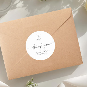 Adesivo Preto e Branco   Monograma de Casamento Chic & Mod