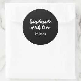 Adesivo Preto e Branco Personalizado Feito à Mão com Amor