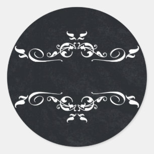 Adesivo Preto e Branco Personalizado Obrigado