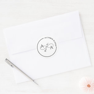 Adesivo Preto e branco personalizado para amor infinito de