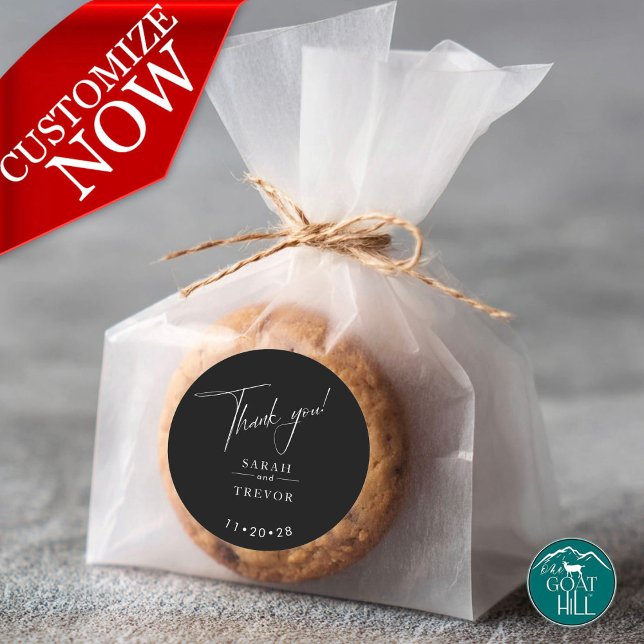 Adesivo Preto e Branco Simples Moderno (Criador carregado)