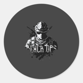 Adesivo Preto e Branco The Black Ops
