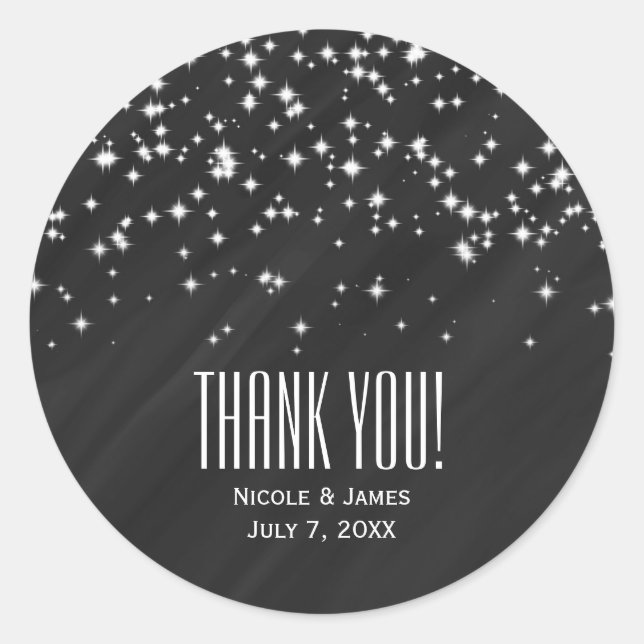 Adesivo Preto e cinza estrelas elegantes a favor do glamou (Frente)