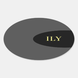 Adesivo Preto e Cinza "Eu Te Amo"