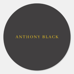 Adesivo Preto e Dourado Minimalista Simples Elegante Cláss