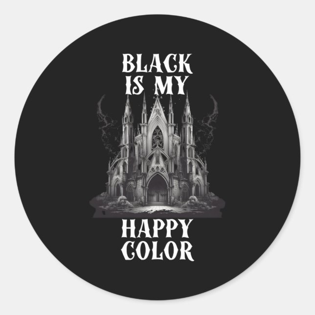 Adesivo Preto É Minha Cor Feliz (Frente)