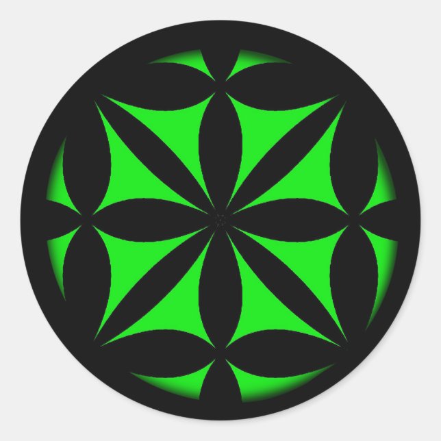 Adesivo Preto e Verde Incrível Moderno / Impressão (Frente)