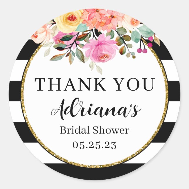 Adesivo Preto e White Stripes (Frente)