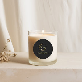 Adesivo Preto Elegante e Dourado Prêmio de Casamento de Te