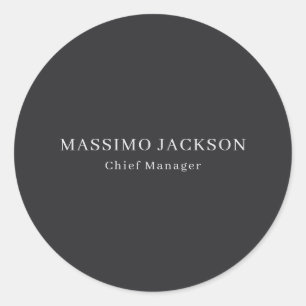 Adesivo Preto Fosco Profissional Simples Moderno Elegante