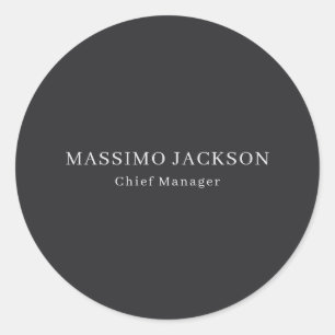 Adesivo Preto Fosco Profissional Simples Moderno Elegante