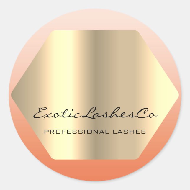Adesivo Preto Makeup Mínimo Lashes Mínimos Brows PEACH (Frente)