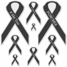 Adesivo [Preto] #ME TAMBÉM, Vinil de Fita de Consciência P