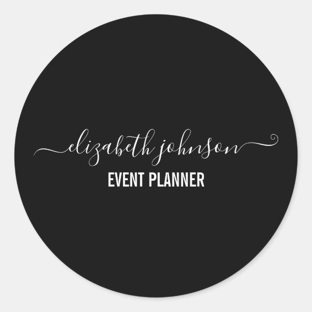 Adesivo Preto Minimalista Moderno (Frente)