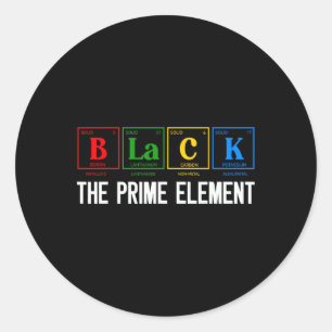 Adesivo Preto O Elemento Primário do Histórico Preto Perío