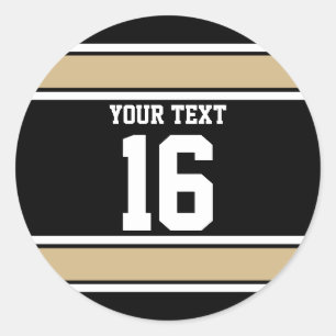 Adesivo Preto personalizado e o ouro ostentam listras