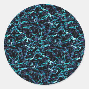 Adesivo Preto Roxo & Azul Aquático Elétrico Choque