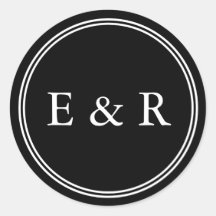 Preto Sólido com Detalhe de Casamento Branco