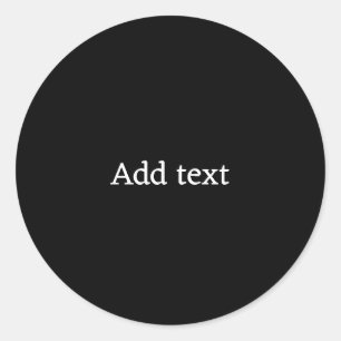 Adesivo Preto sólido com modelo de texto branco