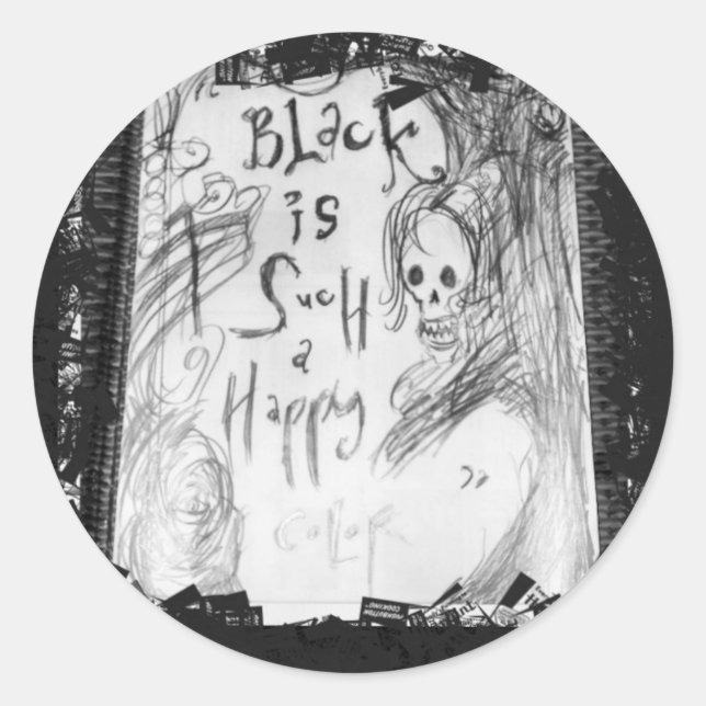Adesivo preto, uma cor tão feliz (Frente)