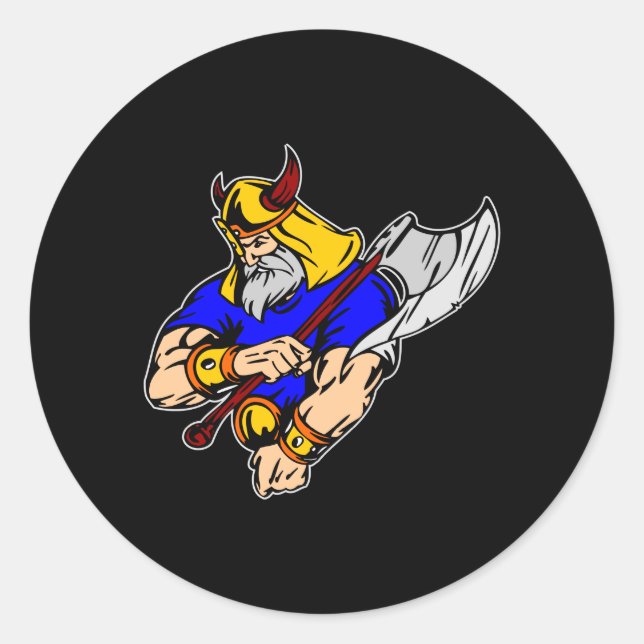 Adesivo Preto Viking Rezando (Frente)