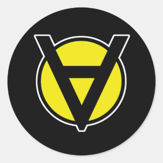 Adesivo Preto Voluntarista e Preto-Amarelo Cheio do Adesiv