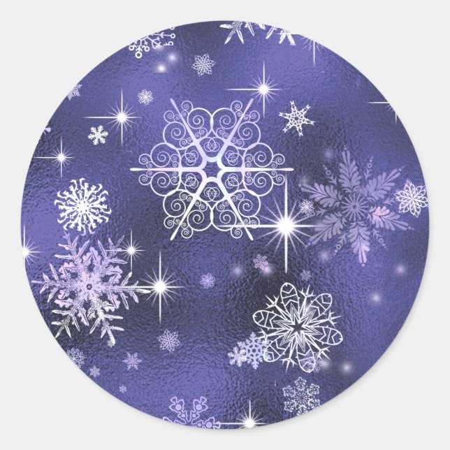 Adesivo Prettiest Snowflakes Padrão Violet ID846 (Frente)